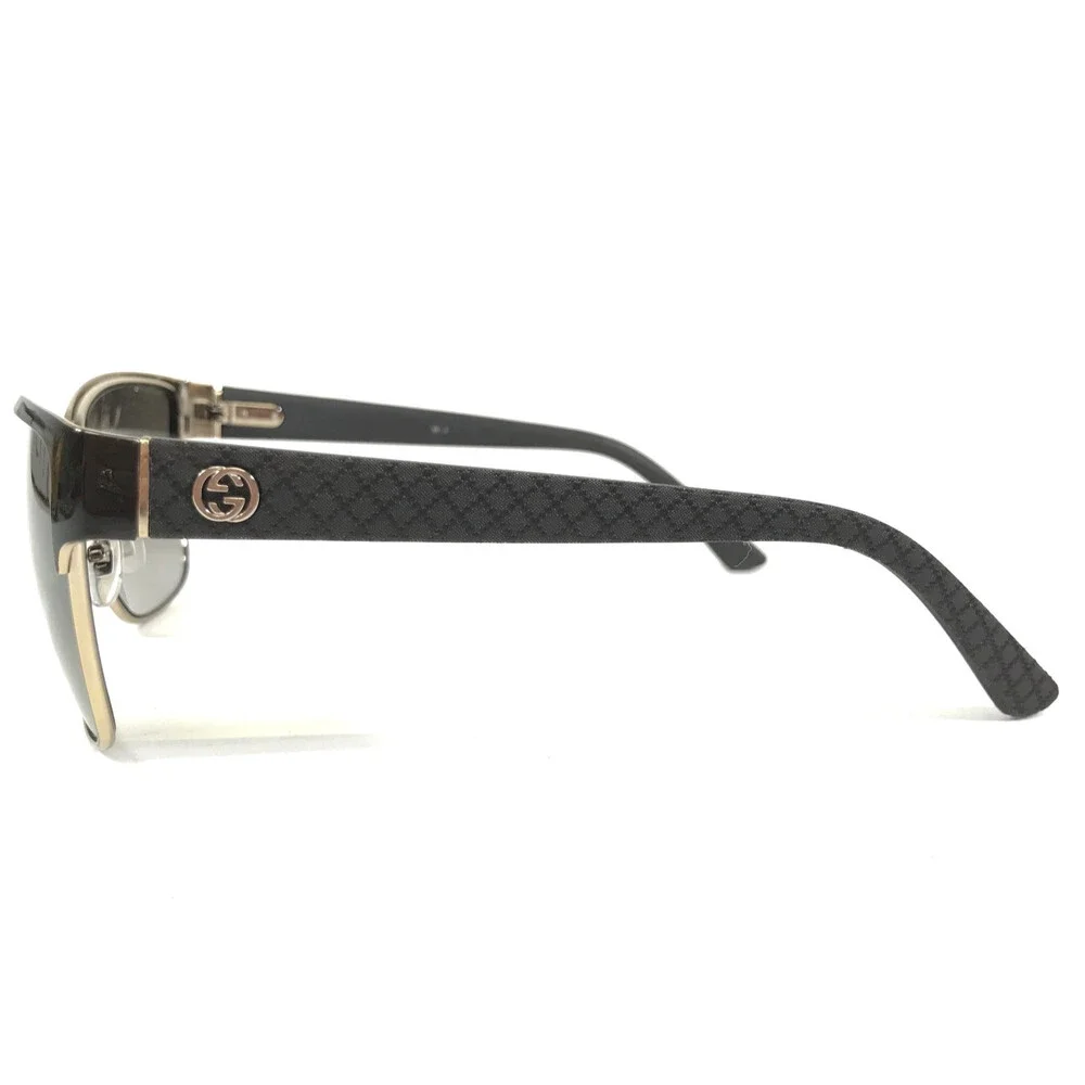 Gucci Sunglasses GG4263/S LOZHA Shiny Black Gold Frames w/ Gradient Gray Lenses